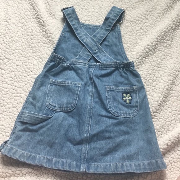 flower printed jean jumper/dress (2pc with undies) - Picture 3 of 5